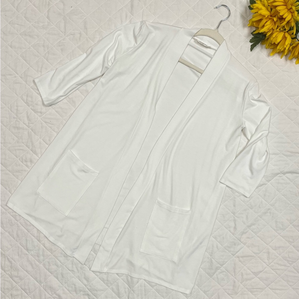 Zenana 3/4 sleeve slouchy cardigan with pockets; size small